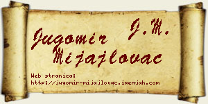 Jugomir Mijajlovac vizit kartica